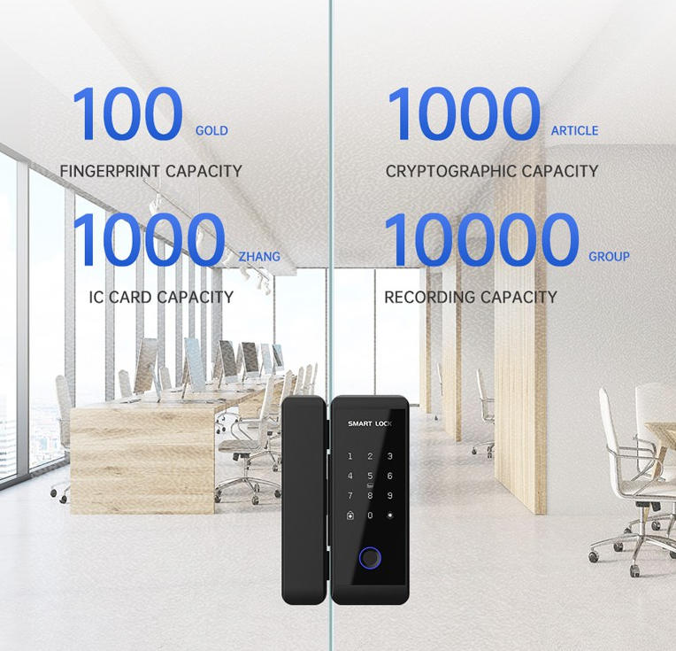 keyless glass door lock