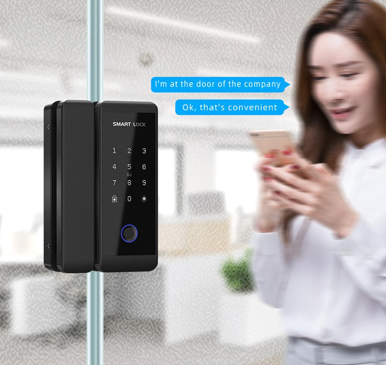 electronic glass door lock
