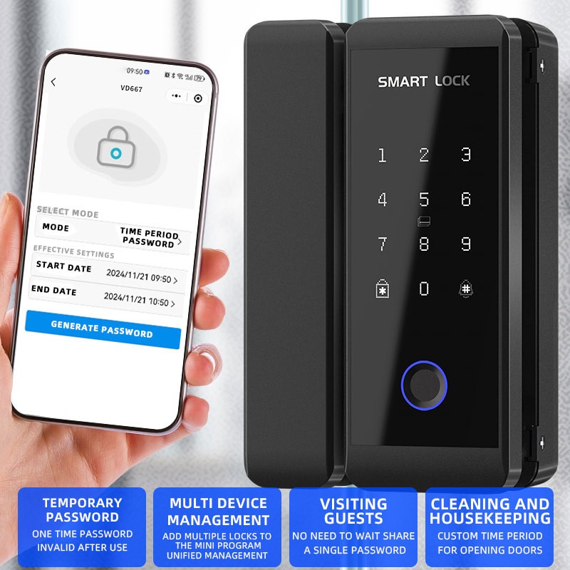 multi unlock smart lock with key
