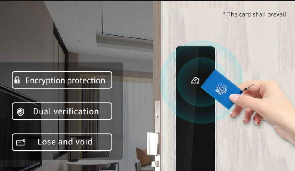 secure card smart door lock